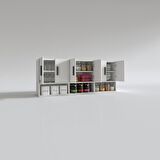 Kenzlife hazır mutfak vice byz 060*180*32 mutfak banyo dolabı kapaklı raflı