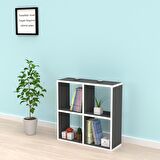Kenzlife kitaplık gülbin 060*060*20 gri duvar rafı 