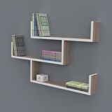 Kenzlife kitaplık gülin 055*080*20 crd duvar rafı 