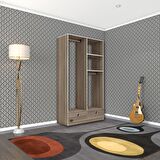 Kenzlife giysi dolabı 2 bölmeli 2 çekmeceli bedri 182*100*42 crd dolap kapaksız