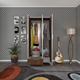 Kenzlife gardırop 3 kapaklı kapılı çekmeceli yasemin 168*80*42 cvz ayaklı gardolap dolap