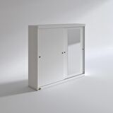 Kenzlife gardırop sürgülü kapaklı kapılı 200 papatya byz aynalı gardolap dolap