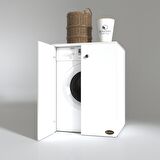 Kenzlife çamaşır makinesi dolabı kapaklı tatyana byz 90*70*60 banyo ofis kapaklı arkalıksız