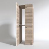 Kenzlife çamaşır-bulaşık makinesi dolabı kapaklı roksana crd 180*70*60 banyo çift katlı arkalıksız