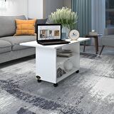 Kenzlife orta salon sehpası atina byz 075*070*50 tekerlekli yemek masası