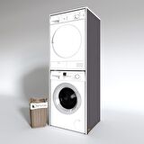 Kenzlife çamaşır-kurutma makinesi dolabı zakhar gri 180*70*60 banyo kapaksız arkalıksız
