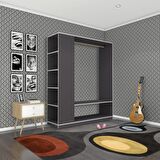 Kenzlife giysi dolabı abdullah 180*150*45 gri gardırop