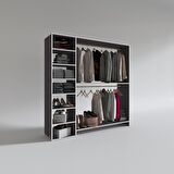 Kenzlife giysi dolabı abdurrahman 180*180*40 gri gardırop