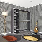 Kenzlife giysi dolabı abdurrahman 180*180*40 gri gardırop