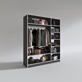 Kenzlife giysi dolabı dursun 180*150*40 gri gardırop
