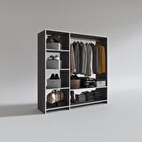 Kenzlife giysi dolabı mükremin 150*150*40 gri gardırop