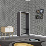 Kenzlife giysi dolabı rüknettin 120*060*30 gri gardırop