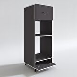 Kenzlife fırın dolabı halide gri 162*60*56 mutfak kapaklı ayaklı banyo kiler ofis