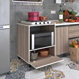 Kenzlife ocak dolabı bennu crd 85*70*60 XLARGE kapaklı hazır mutfak klasik setüstü ocak için sabit tabla