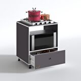 Kenzlife ocak dolabı nevresel gri 85*70*60 XLARGE çekmeceli hazır mutfak klasik setüstü ocak için sabit tabla