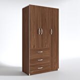 Kenzlife gardırop 3 kapılı 3 çekmeceli civanperçemi 180*120*52 cvz XLARGE kapaklı gardolap dolap