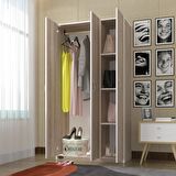 Kenzlife gardırop 3 kapılı ballıbaba 180*120*52 crd XLARGE kapaklı gardolap dolap