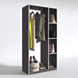 Kenzlife giysi dolabı alpaslan 175*90*40 gri gardırop