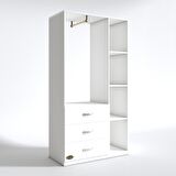 Kenzlife giysi dolabı ökkeş 175*90*40 byz gardırop 3 çekmeceli