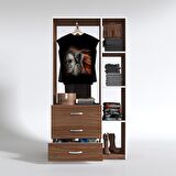 Kenzlife giysi dolabı ökkeş 175*90*40 cvz gardırop 3 çekmeceli