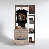 Kenzlife giysi dolabı ökkeş 175*90*40 crd gardırop 3 çekmeceli
