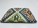 Knsz sırt minderi 1 li mazlum kilim desen kumaş cırtlı tel sandalyesi sırtı için
