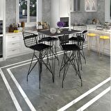 Knsz masa sandalye takımı hem105zengin grisyh 130*070 4 sandalye syhsyh kolçaklı