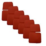 Knsz minder seti 6 lı zng&mğr&uslu krm suni deri tel bar sandalyesi oturma ve sırt minderi set