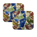 Knsz oturma minderi 2 li artis&mutlu geometrik desen tel bar taburesi sandalyesi için