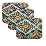 Knsz oturma minderi 3 lü mazlum kilim desen tel sandalyesi oturma yeri için
