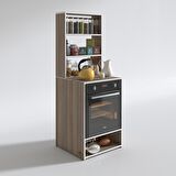 Kenzlife ankastre fırın dolabı canfeza crd 165*60*56 mutfak raflı