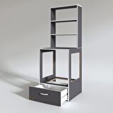 Kenzlife ankastre fırın dolabı gönül gri 165*60*56 mutfak çekmeceli