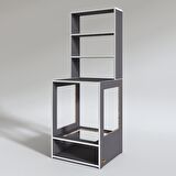 Kenzlife ankastre fırın dolabı ismihan gri 165*60*56 mutfak raflı