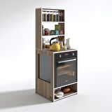 Kenzlife ankastre fırın dolabı ismihan crd 165*60*56 mutfak raflı