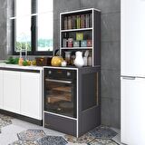 Kenzlife ankastre fırın dolabı nevgece gri 165*60*56 mutfak eko düz