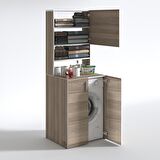 Kenzlife çamaşır makinesi dolabı kasparov crd 180*066*55-20 banyo kapaklı arkalıksız