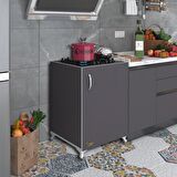 Kenzlife ocak dolabı kamuran gri 85*60*56 hazır mutfak ankastre gömme ocak için arkalıksız