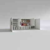 Kenzlife hazır mutfak acus22 byz 060*150*22 mutfak banyo dolabı kapaklı raflı