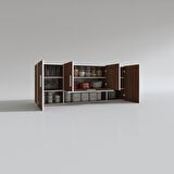 Kenzlife hazır mutfak acus22 cvz 060*150*22 mutfak banyo dolabı kapaklı raflı