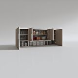 Kenzlife hazır mutfak acus22 crd 060*150*22 mutfak banyo dolabı kapaklı raflı