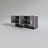 Kenzlife hazır mutfak vesper gri 060*120*22 mutfak banyo dolabı kapaklı raflı