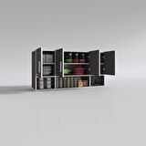 Kenzlife hazır mutfak severus gri 060*120*22 mutfak banyo dolabı kapaklı raflı