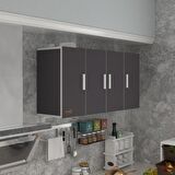 Kenzlife hazır mutfak merlanda gri 060*120*22 mutfak banyo dolabı kapaklı raflı