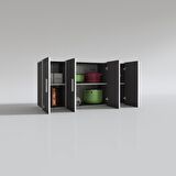 Kenzlife hazır mutfak merlanda gri 060*120*22 mutfak banyo dolabı kapaklı raflı