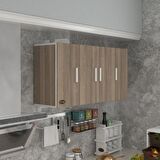 Kenzlife hazır mutfak merlanda crd 060*120*22 mutfak banyo dolabı kapaklı raflı
