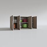 Kenzlife hazır mutfak merlanda crd 060*120*22 mutfak banyo dolabı kapaklı raflı