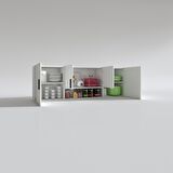 Kenzlife hazır mutfak packey byz 060*180*22 mutfak banyo dolabı kapaklı raflı