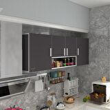 Kenzlife hazır mutfak packey gri 060*180*22 mutfak banyo dolabı kapaklı raflı