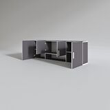 Kenzlife hazır mutfak packey gri 060*180*22 mutfak banyo dolabı kapaklı raflı