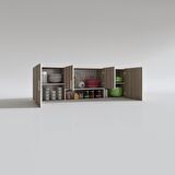 Kenzlife hazır mutfak packey crd 060*180*22 mutfak banyo dolabı kapaklı raflı